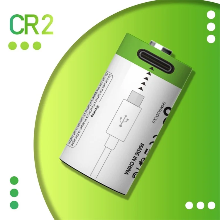 SMARTOOOLS 4 pièces 3,7 V 300 mAh Batterie Li-ion rechargeable CR2 pour appareil photo numérique, GPS, équipement médical de sécurité