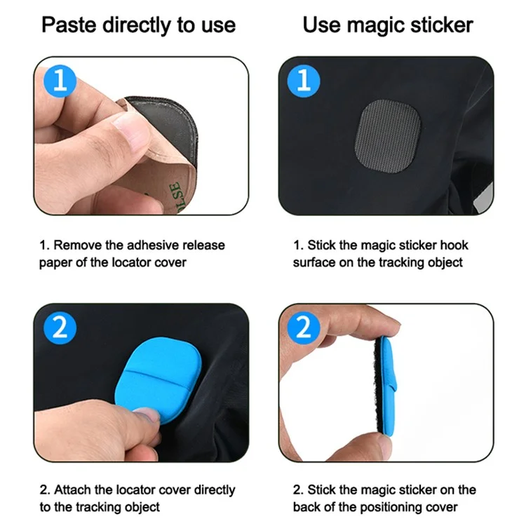 TXESIGN Pour Apple AirTag Bluetooth Locator Adhesive Anti-lost Cover Protective Pouch - Gris