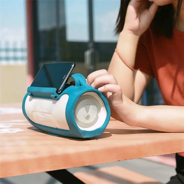 TXESIGN Custodia in silicone per JBL Charge4 Cassa Bluetooth senza fili portatile con tracolla - Blu
