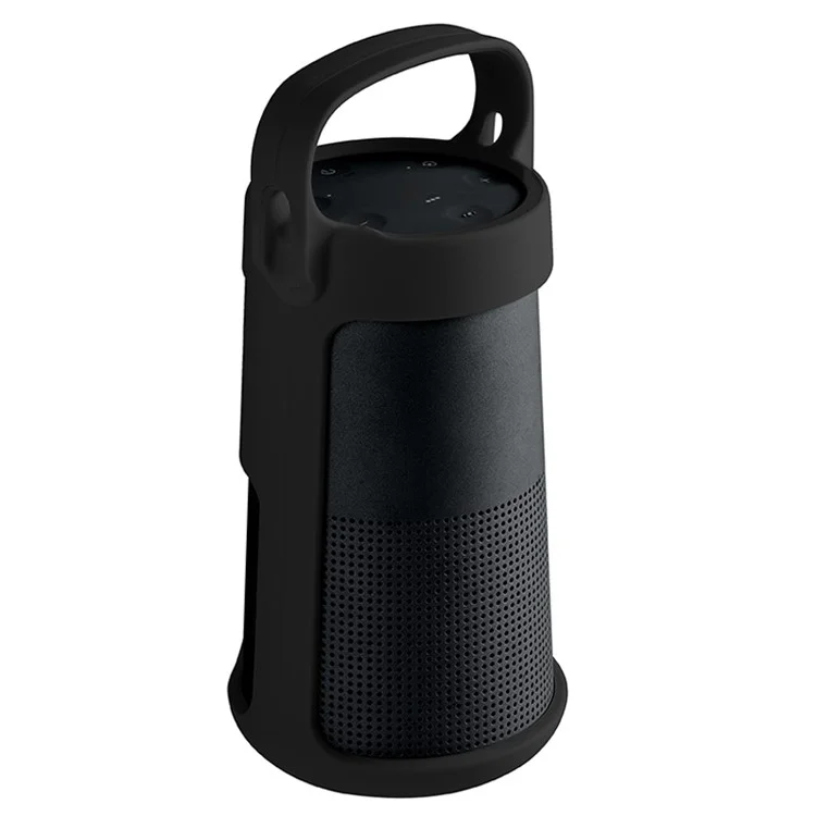 TXESIGN Für Bose Soundlink Revolve Bluetooth-Lautsprecher Silikonhülle Schützende Schale Tragetasche - Schwarz