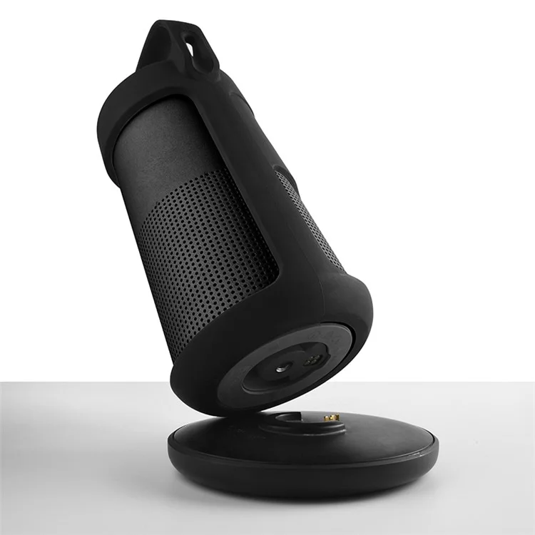 TXESIGN Für Bose Soundlink Revolve Bluetooth-Lautsprecher Silikonhülle Schützende Schale Tragetasche - Schwarz