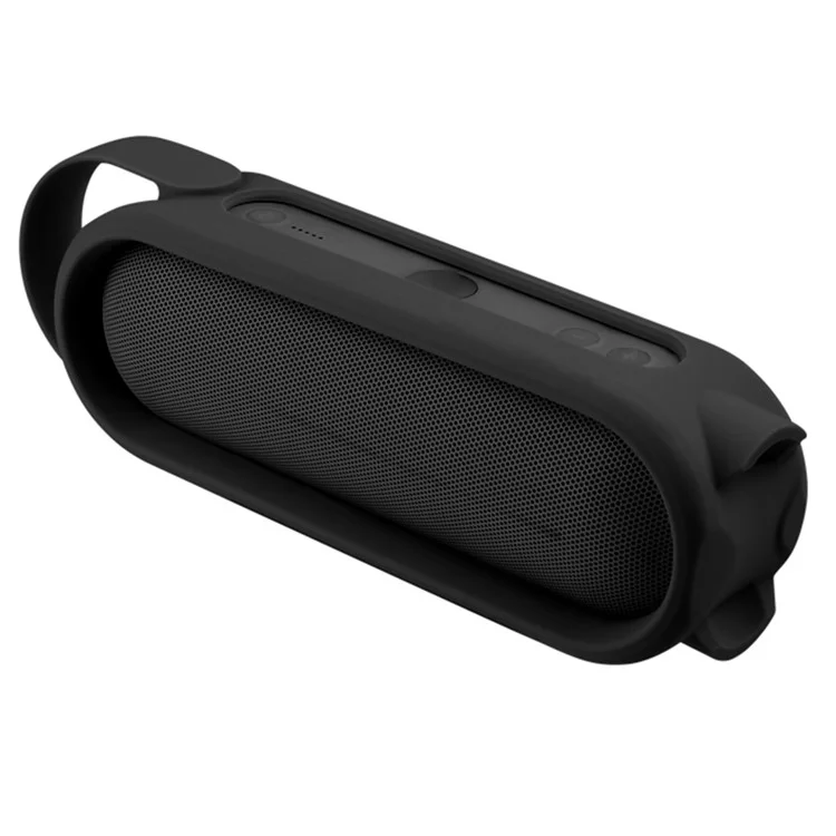 TXESIGN Anti-Scratch Silicone Case for Beats Pill+, Protective Cover Portable Bluetooth-compatible Speaker Sleeve with Handle Strap for Carrying - Black