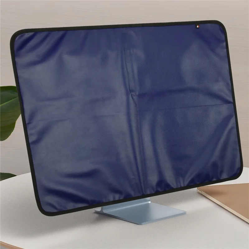 TXESIGN For iMac 24-Inch Computer Monitor Display Screen Dust Cover PU Leather Storage Sleeve Protective Case - Dark Blue
