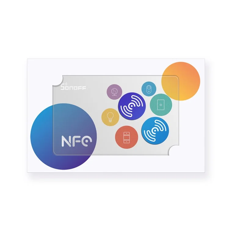 SONOFF NFC-Tag Smart Home NFC Tag Sticker with Card, Portable NFC Sticker