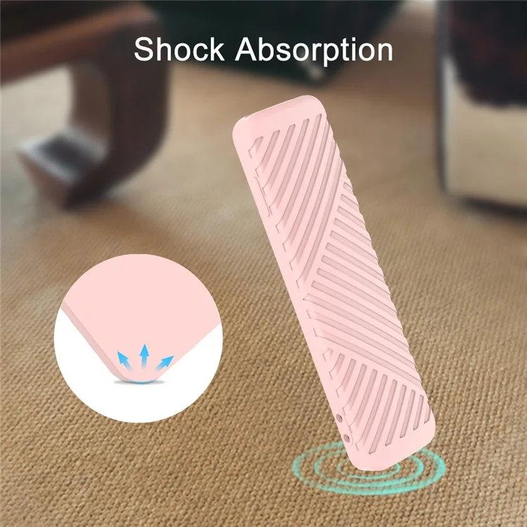 Funda GS105 compatible con el mando a distancia Siri de Apple TV 4K 2022 de 3ª generación, funda antidesizante de silicona para el mando a distancia con cordón - Rosa