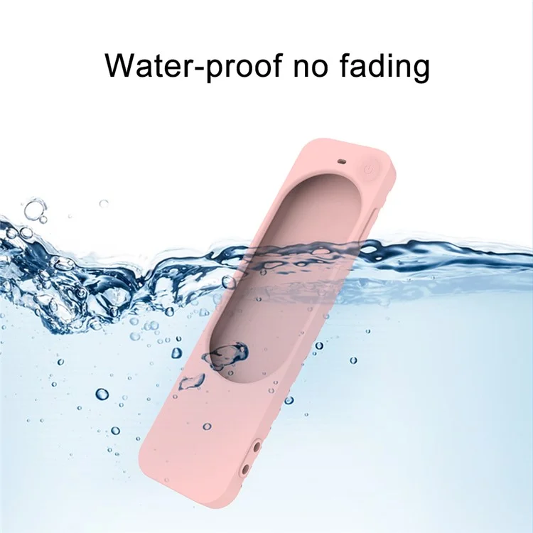 Funda GS105 compatible con el mando a distancia Siri de Apple TV 4K 2022 de 3ª generación, funda antidesizante de silicona para el mando a distancia con cordón - Rosa