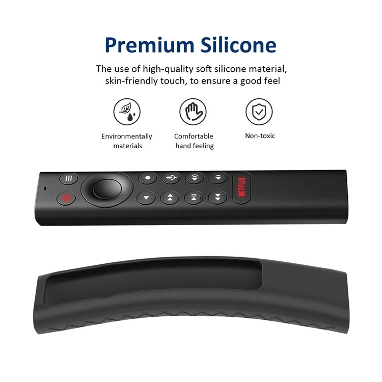 YK010 Custodia protettiva per NVIDIA Shield TV Pro / 4K HDR Serie Telecomando, Custodia in silicone anti-scivolo e anti-urto per bambini con cinturino per il polso - Blu cielo