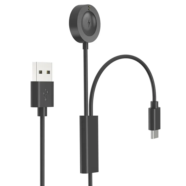 Cavo di ricarica da 120 cm per Fossil Gen 6 / 5 / 4 Adattatore caricabatterie smart watch 1 a 2 Cavo di ricarica