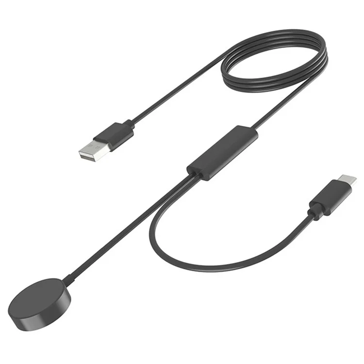 Cavo di ricarica da 120 cm per Fossil Gen 6 / 5 / 4 Adattatore caricabatterie smart watch 1 a 2 Cavo di ricarica