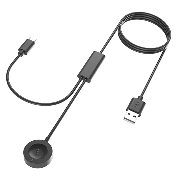 Cavo di ricarica da 120 cm per Fossil Gen 6 / 5 / 4 Adattatore caricabatterie smart watch 1 a 2 Cavo di ricarica