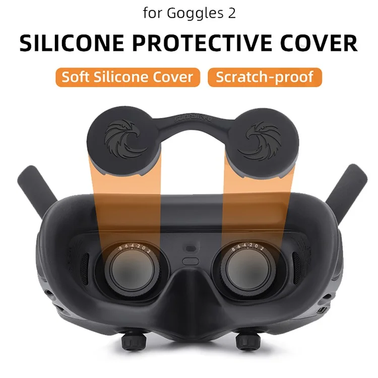 SUNNYLIFE AT-BHT565 Custodia protettiva con motivo a aquila per lenti DJI Goggles 2 in silicone