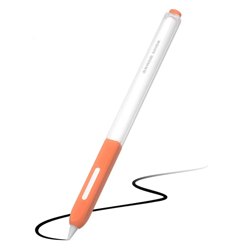 Para Apple Pencil Pro / Lápiz (2ª generación) Lápiz Estilográfico Funda Protectora de Silicona Anti-Caída - Naranja