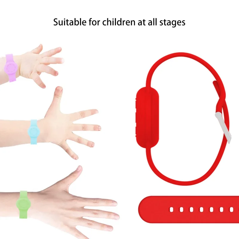 Kids Wristband für Apple AirTag, Tracker Halter Silikonhülle wasserdicht, einstellbarer Armband - Schwarz