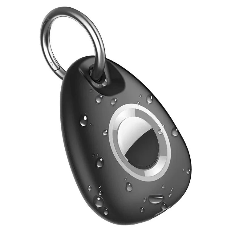 Acquista in Blocco Custodia Impermeabile in Silicone + PC per Tracker Bluetooth Apple AirTag Protettore Anti-Smarrimento per Animali Domestici con Fibbia - Nero