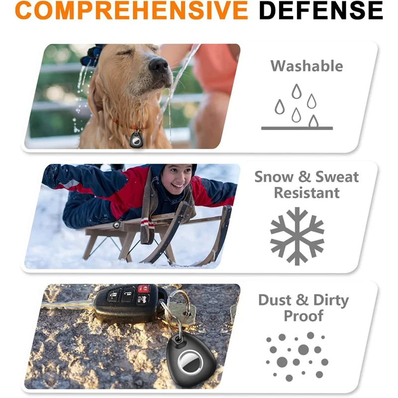 Bulk Purchasing Silicone + PC Waterproof Case for Apple AirTag Bluetooth-compatible Tracker Protector Anti-Lost Pet Locator Cover with Buckle - Pink