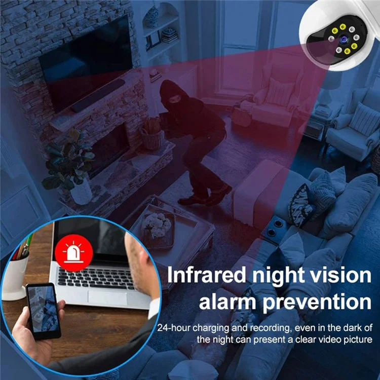 Cámara de Seguridad WiFi para el Hogar A10 HD Interior para Mascotas y Bebés, Monitor con Audio Bidireccional, Detección de Movimiento y Grabadora