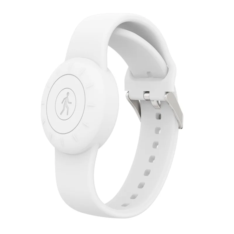 Waterproof Bracelet for Apple AirTag Tracker Holder Silicone Wristband Kids Full Case Cover - White