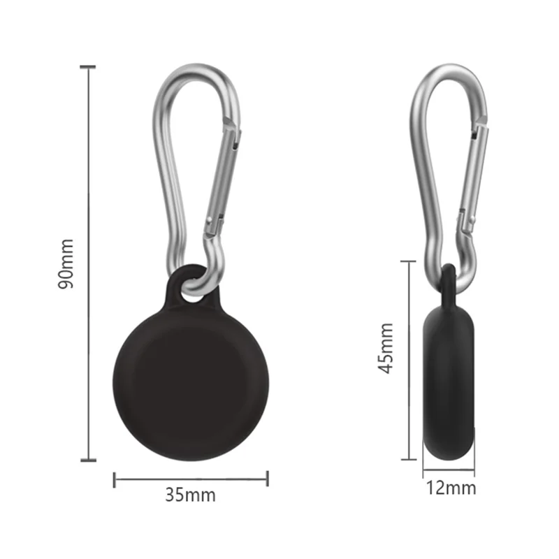 For Apple AirTag Silicone Case Bluetooth-compatible Tracker Soft Cover Anti-Lost Key Pet Locator Case with Buckle - Pink