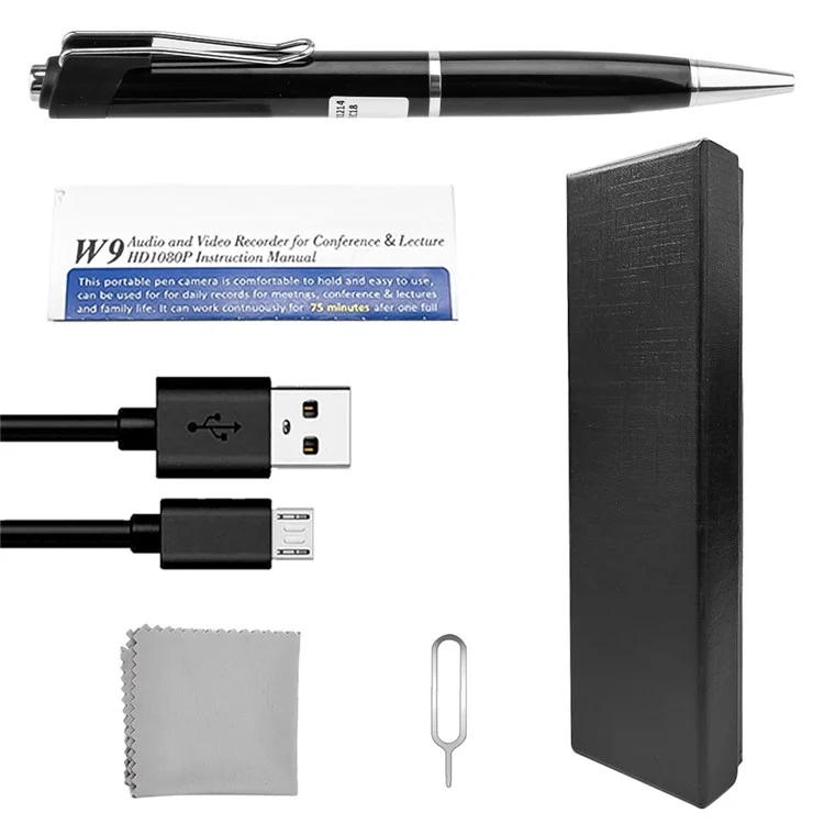 1080P Hidden Camera Writing Pen Pocket Cam with Video Recording Photo Taking for Home Business