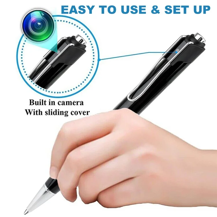 1080P Hidden Camera Writing Pen Pocket Cam with Video Recording Photo Taking for Home Business