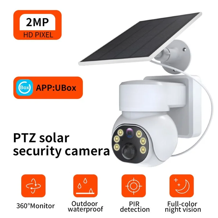 Q18 4G Solar-Powered Camera Day / Night Full-Color Mobile Remote Camera Monitor, US Version