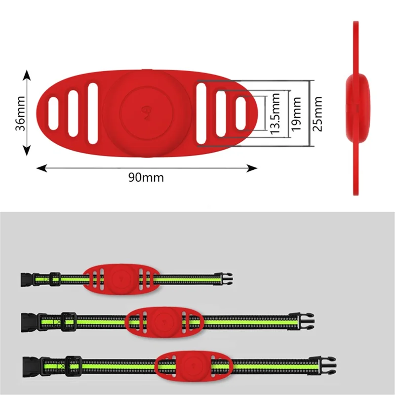 Obudowa ochronna na Apple AirTag do obroży dla psa i kota, pokrowiec z silikonu, biała