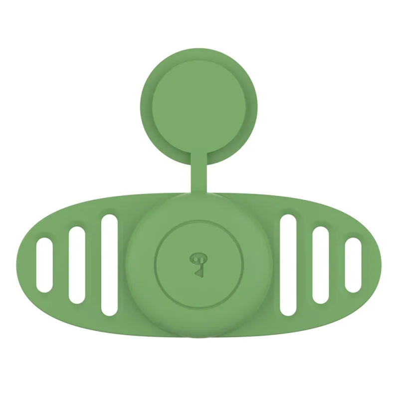 For Apple AirTag Protective Case Dog Cat Collar Tracker Silicone Cover Protection Shell - Matcha Green