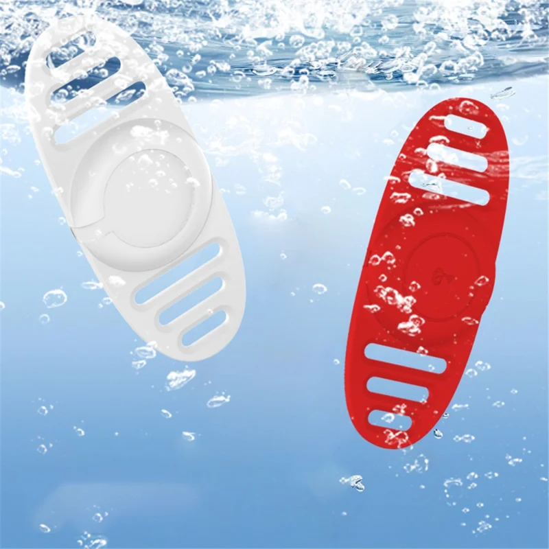 Beskyttelsesdækk til Apple AirTag til hund og kat halsbånd tracker silikone beskyttelsesdæksel - Sort