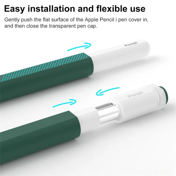 Per Apple Pencil (USB-C) Stiloso Jelly Silicone Sleeve Stylus Pen Protective Cover - Verde