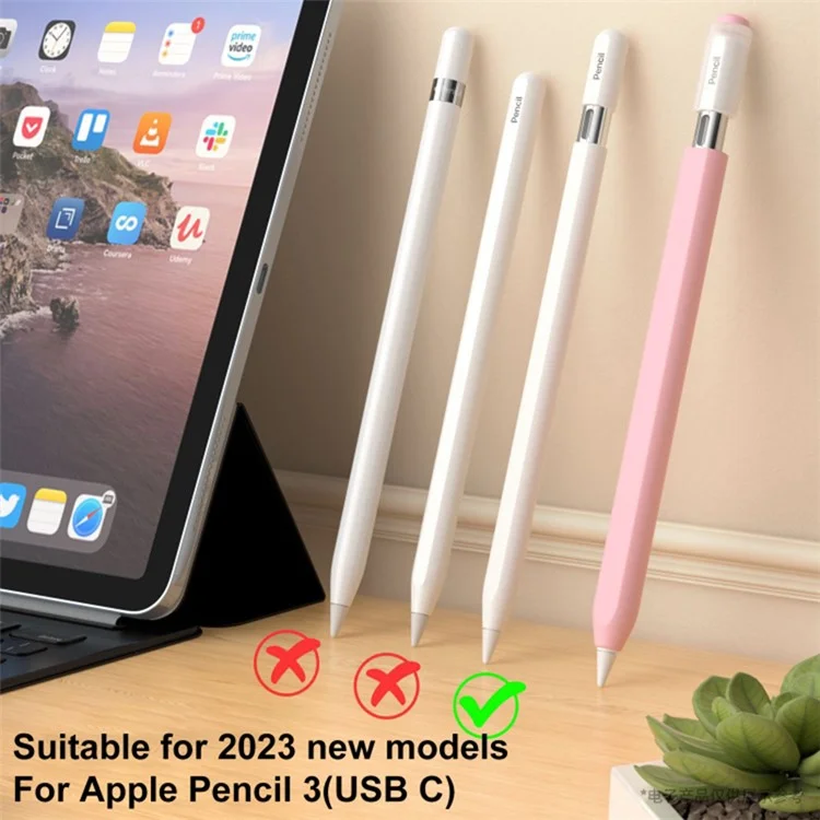 Per Apple Pencil (USB-C) Stiloso Jelly Silicone Sleeve Stylus Pen Protective Cover - Verde
