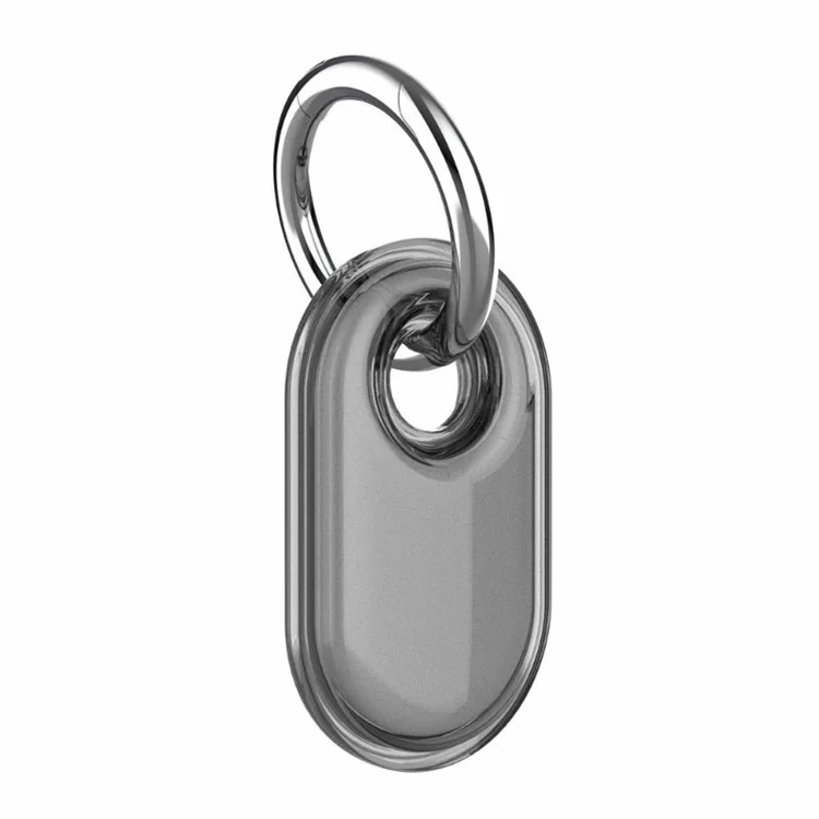Совместим с защитным чехлом Samsung Galaxy SmartTag2 Waterproof Bluetooth Tracker TPU Cover - Transparent Black
