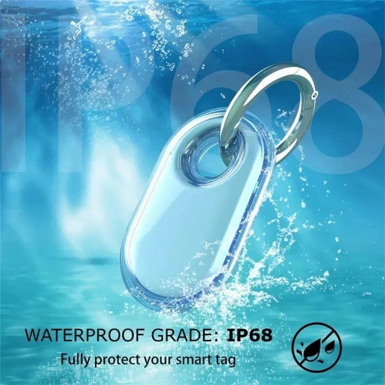 Совместим с защитным чехлом Samsung Galaxy SmartTag2 Waterproof Bluetooth Tracker TPU Cover - Transparent Black