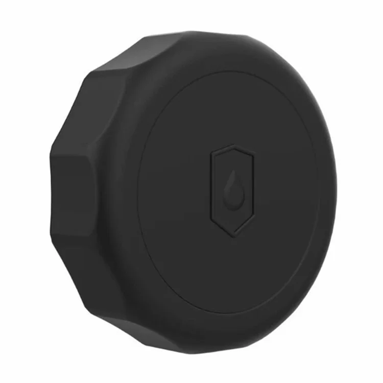 For AirTag Protective Case Bluetooth-compatible Tracker Waterproof Silicone Cover with Adhesive Sticker - Black