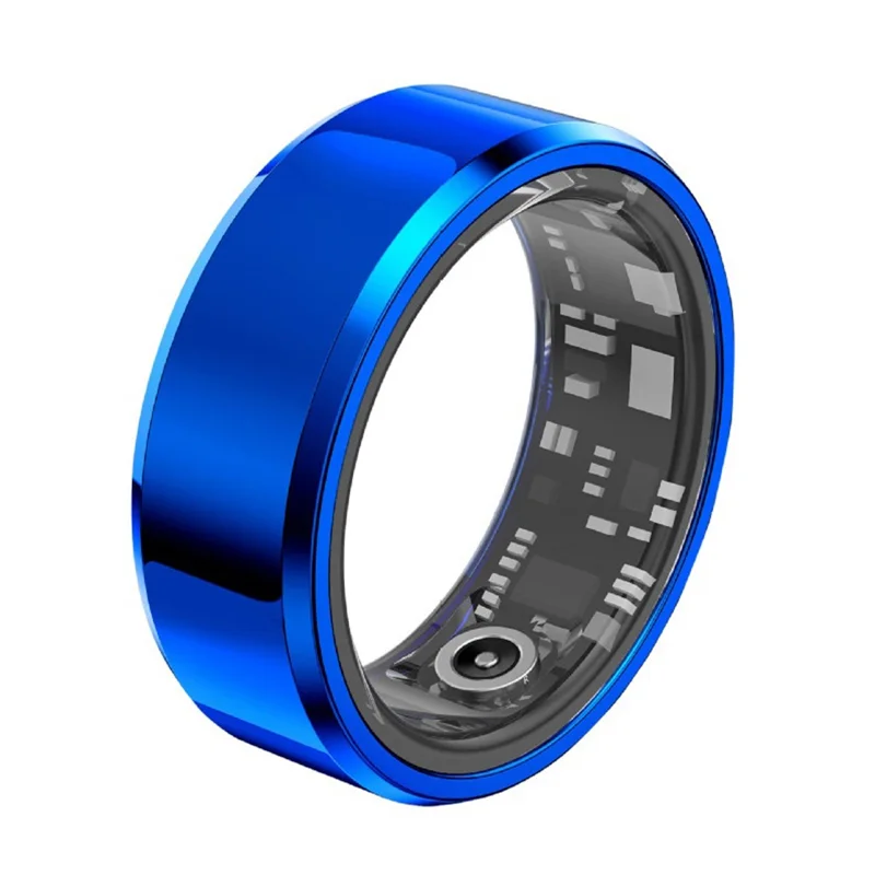 SR1 Smart Ring Multi-function Heart Rate Sleep Monitor Waterproof Finger Ring (No Charging Case) - Blue / No.8