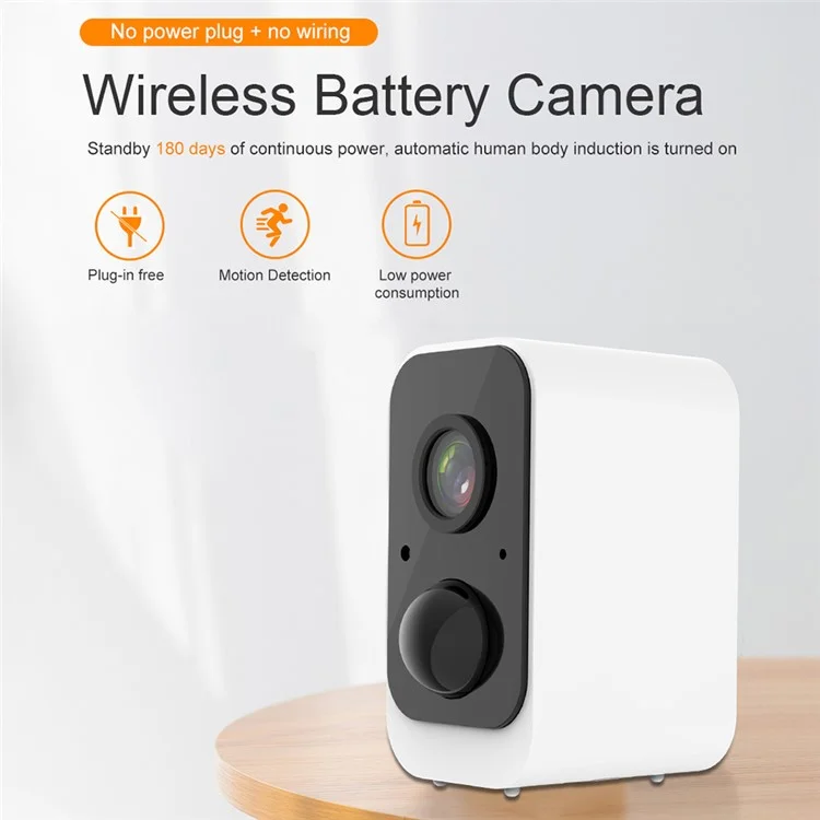 SN-S2 Home Security WiFi Camera Rechargeable Two-way Voice Intercom Camera Support Tuya App