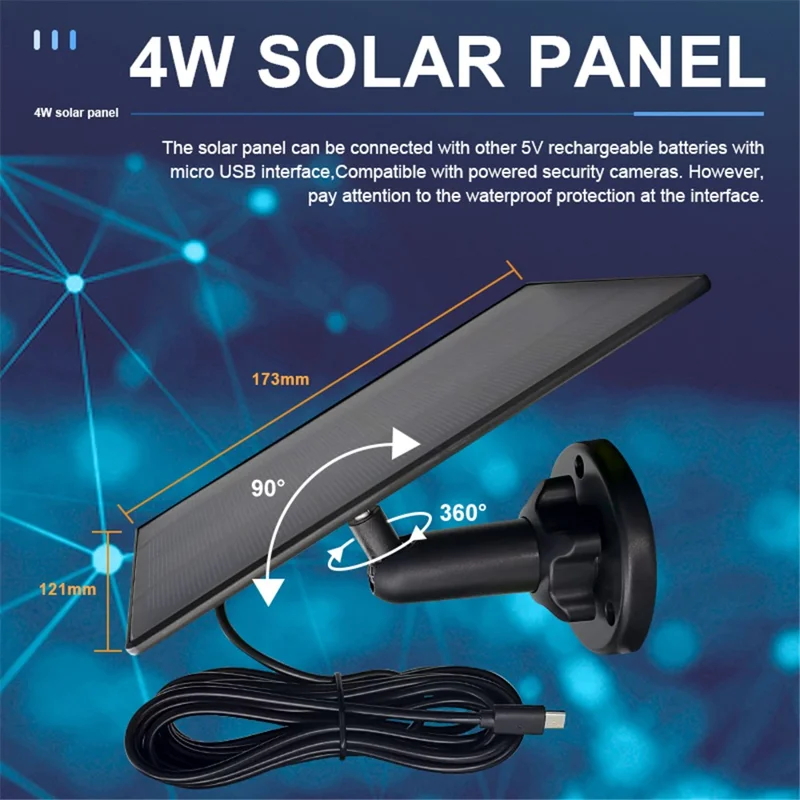 SN-P8-SP Solar Powered Security Camera Home Monitor Waterproof Camera - US Plug