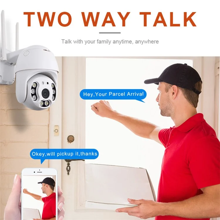 SN-PTZ1-TC Panoramica Camera PTZ Esterna PTZ WiFi Remote Tuya Security Camera - Spina Degli Stati Uniti