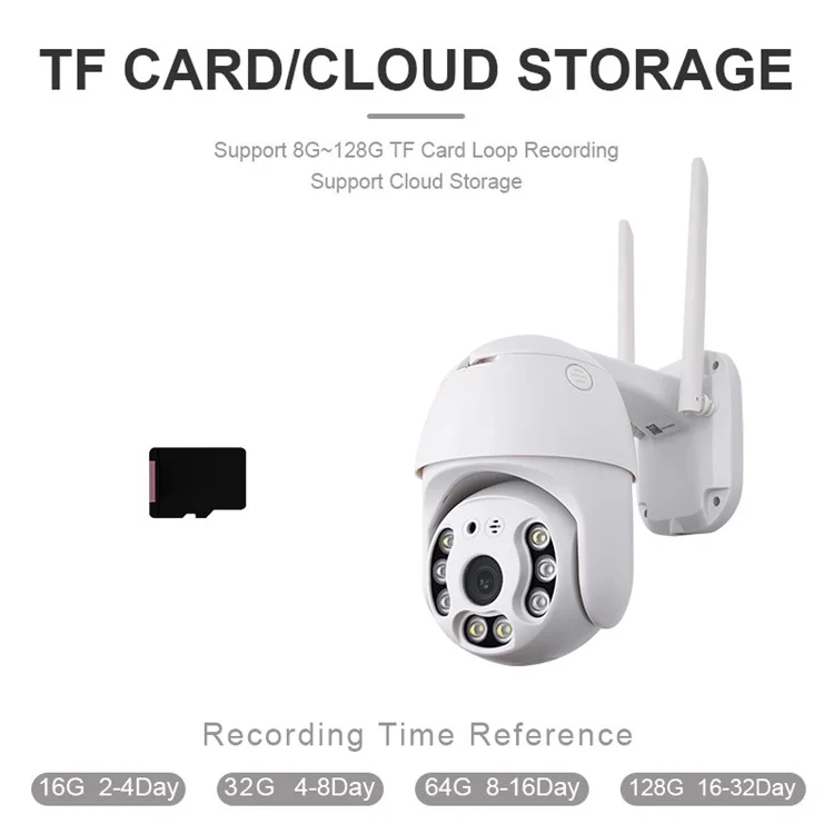 SN-PTZ1-TC Panoramica Camera PTZ Esterna PTZ WiFi Remote Tuya Security Camera - Spina Degli Stati Uniti