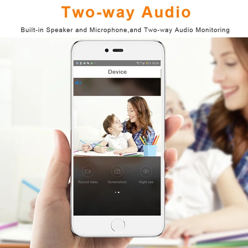 SN-S10 Home Security WiFi Camera Waterproof Rechargeable PIR Induction Camera - White