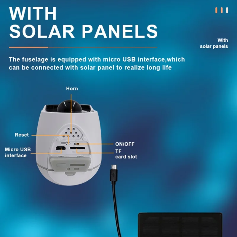 SN-S1T-SP Low-power Intelligent WiFi Camera HD Remote Tuya Solar Camera - White