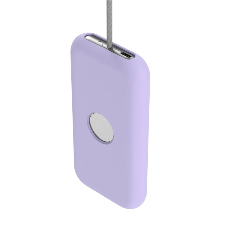 For Apple Vision Pro Battery Case Power Bank Protector Charger Silicone Cover - Purple