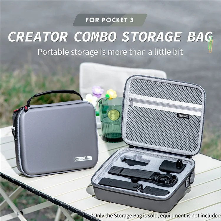 STARTRC 1137712 Per DJI Pocket 3 Pocket Camera Storage Bag PU Custodia da trasporto - Grigio
