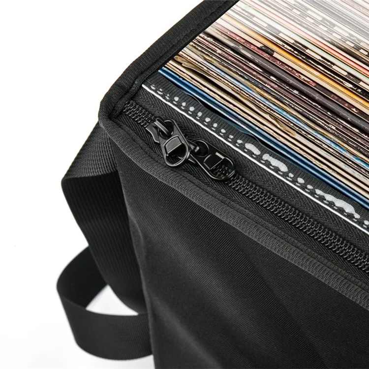 TXESIGN Clear Window Storage Bag Holds up to 50 Vinyl Record LP Organizer Hand Bag