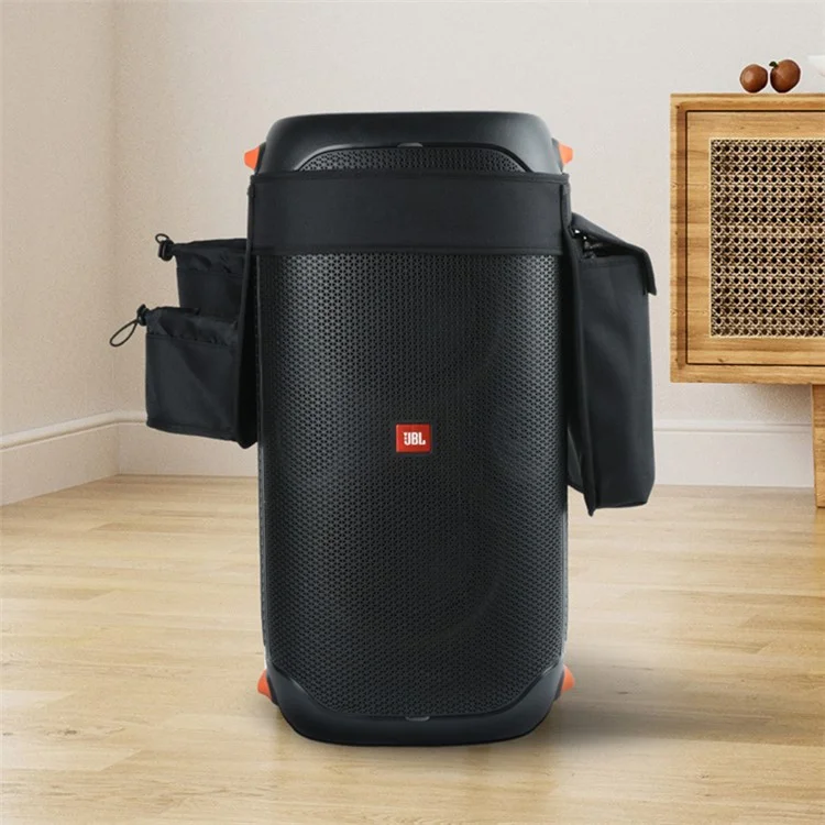 TXESIGN Pour JBL Partybox 110 Sac de transport pour haut-parleur Housse de protection latérale Boîtier de transport pour microphone