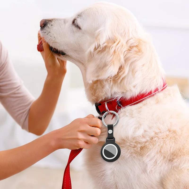 SHELLBOX Keyring Cover for Apple AirTag IPX8 Waterproof IP6X Dustproof Protective Case - Black