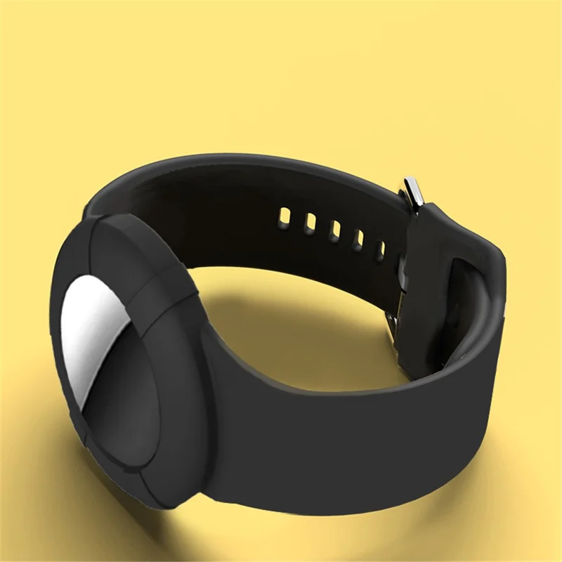 Adjustable Waterproof Wristband for Apple AirTag Anti-Lost Bracelet Tracker Locator Case - Midnight Blue