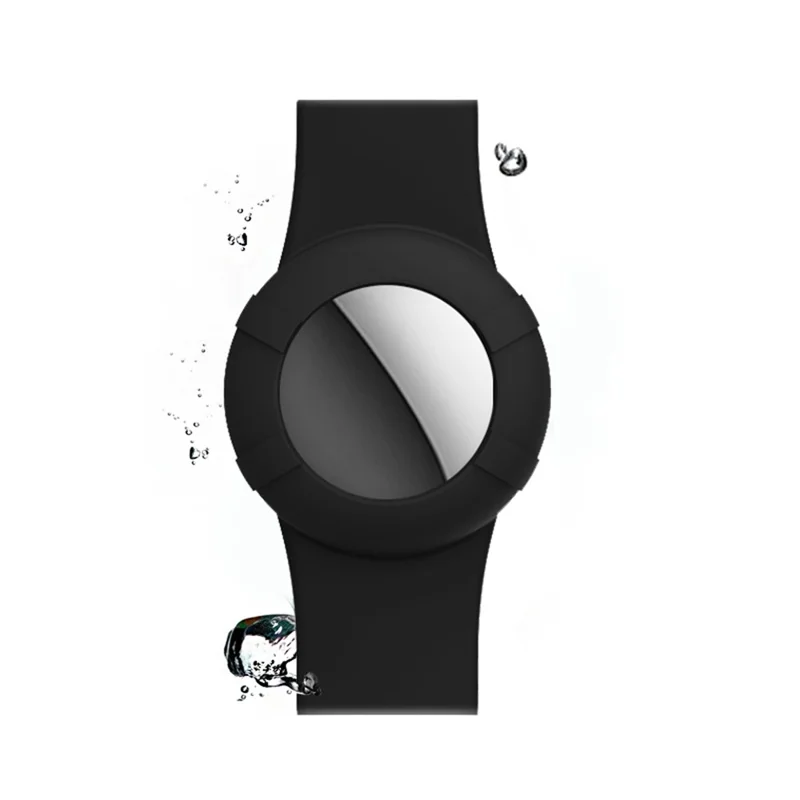 Adjustable Waterproof Wristband for Apple AirTag Anti-Lost Bracelet Tracker Locator Case - Midnight Blue