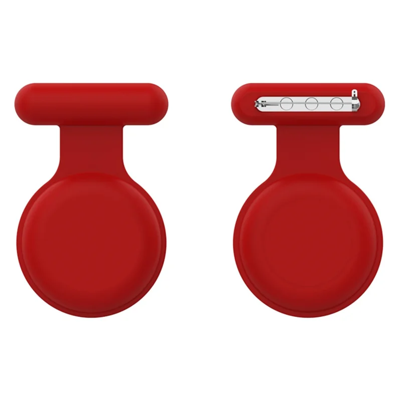 For Apple AirTag Bluetooth-compatible Tracker Protector Soft Silicone Anti-Lost Pet Locator Cover - Red