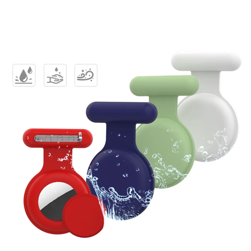 For Apple AirTag Bluetooth-compatible Tracker Protector Soft Silicone Anti-Lost Pet Locator Cover - Red