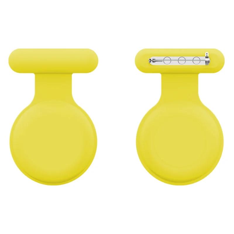 For Apple AirTag Bluetooth-compatible Tracker Protector Soft Silicone Anti-Lost Pet Locator Cover - Yellow